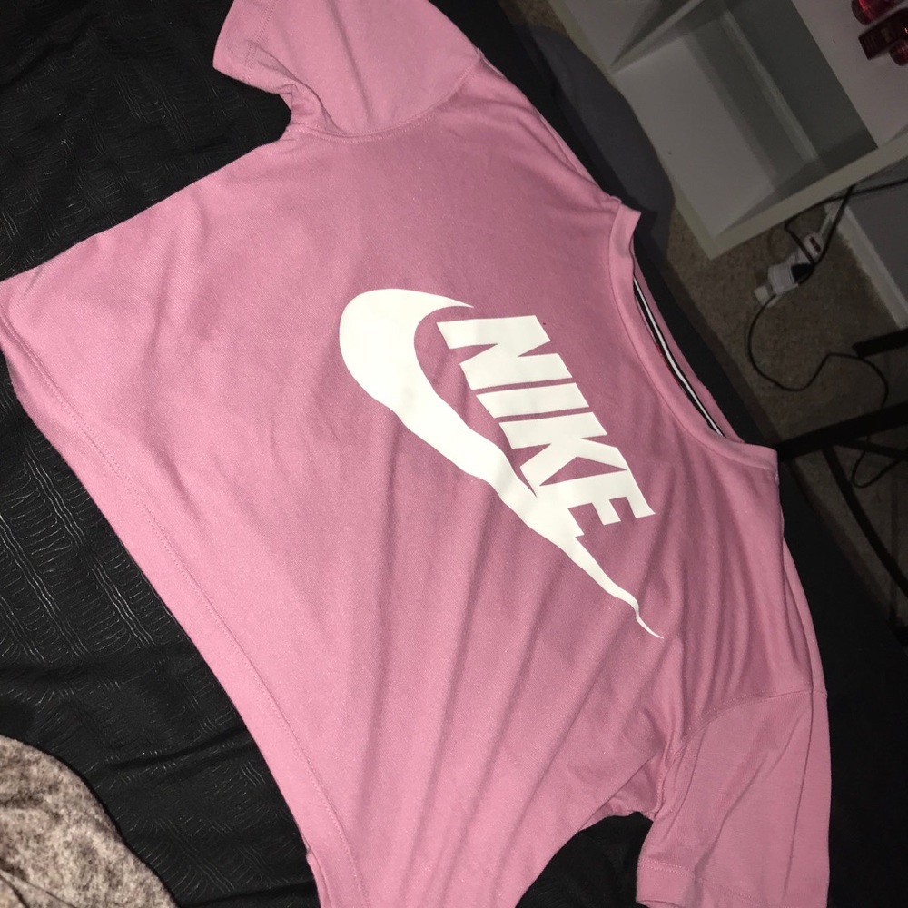 Pink nike crop top